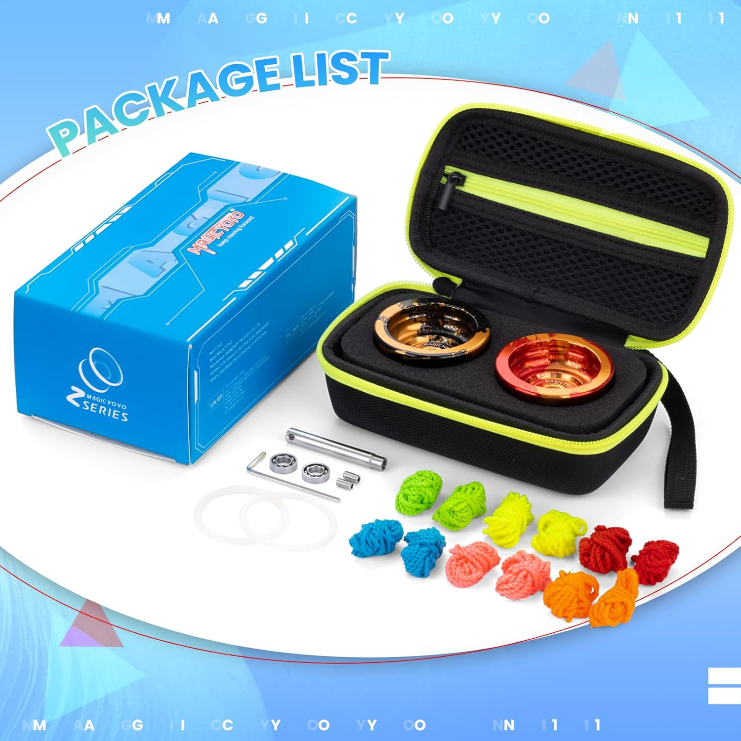 MAGICYOYO Alloy Aluminum N11 Professional Unresponsive Yoyo for Advanced Players, with Replacement Responsive Ball Bearing for Kids Beginner, 12 Strings and Responsive Bearing Kit image number 4