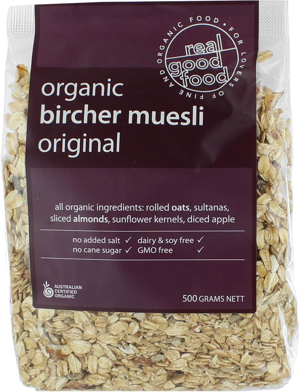 Real Good Food Organic Bircher Muesli 1.25 Kg, 1.25 Kg