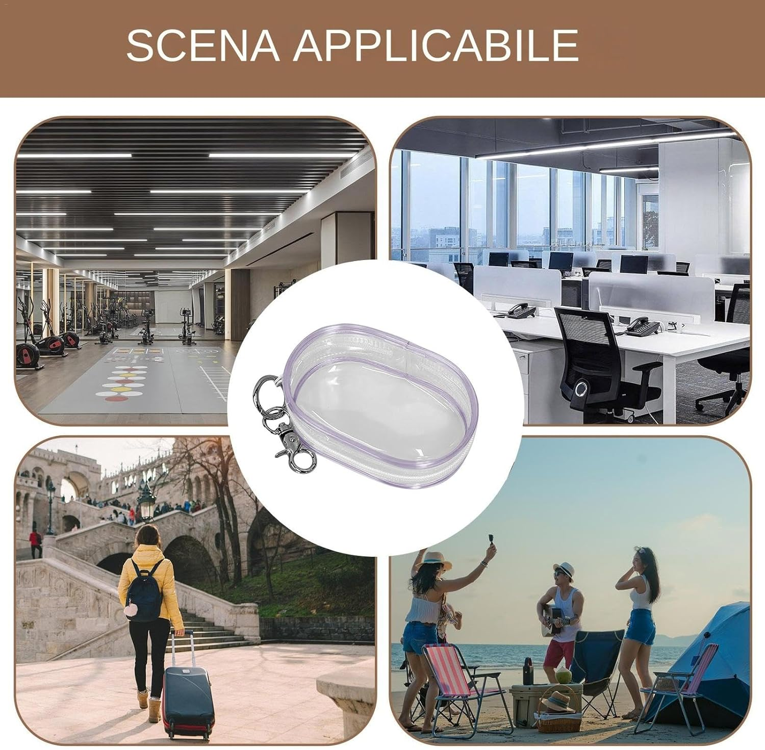 Transparent Cable Case, Clear Charging Cable Case,Clear Case | Mobile Phone Charger Storage Organizer,Compact Cable Tranpa Case, Purple, Riferimento Alla Descrizione, Please Refer to Description image number 3