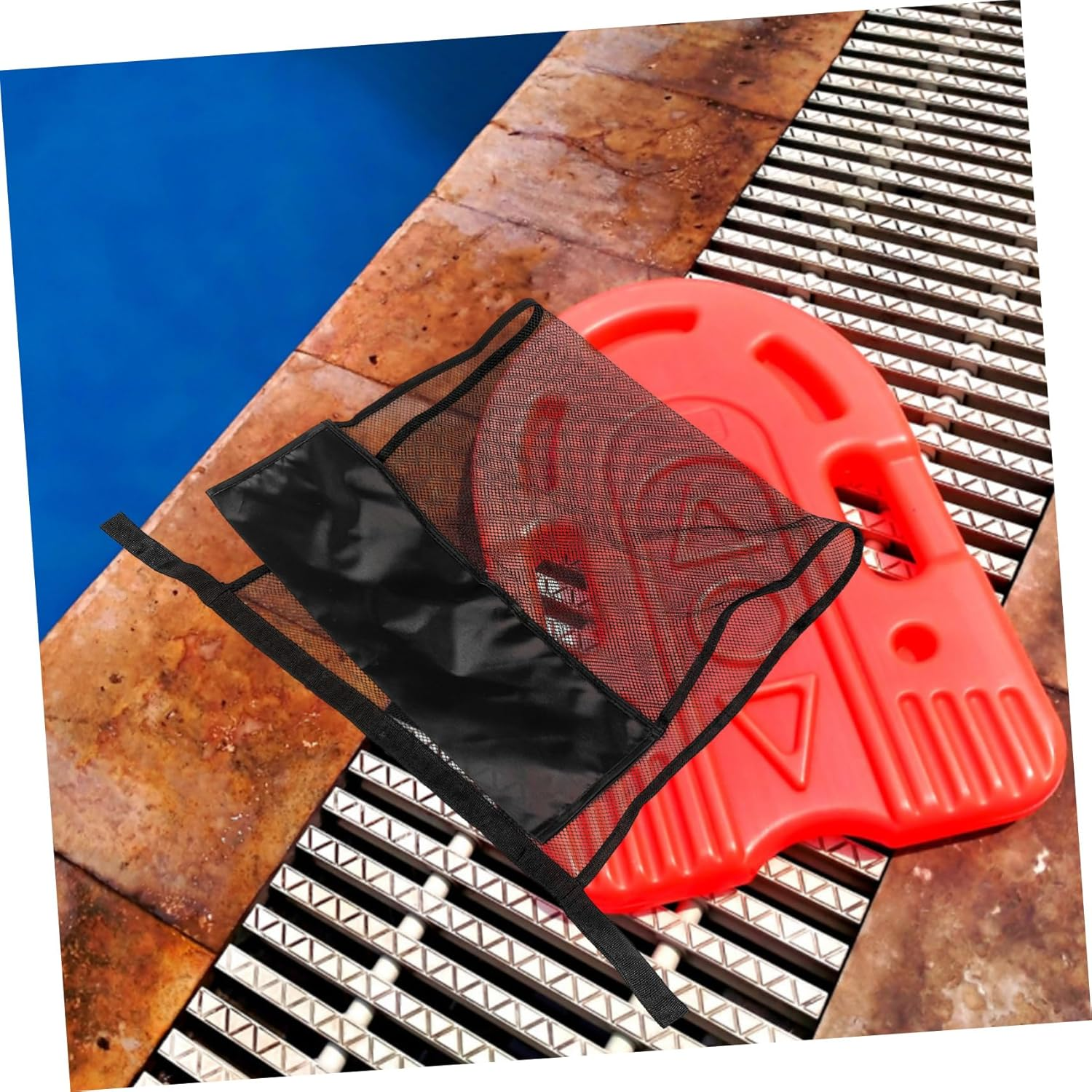 SAFIGLE 2Pcs Swimming Pool Mesh Chair Net Bag Infant Pool Portable Swimming for Adults Chair for Baby Net Noodles Flower Car Accessories PVC Black Accessory image number 3