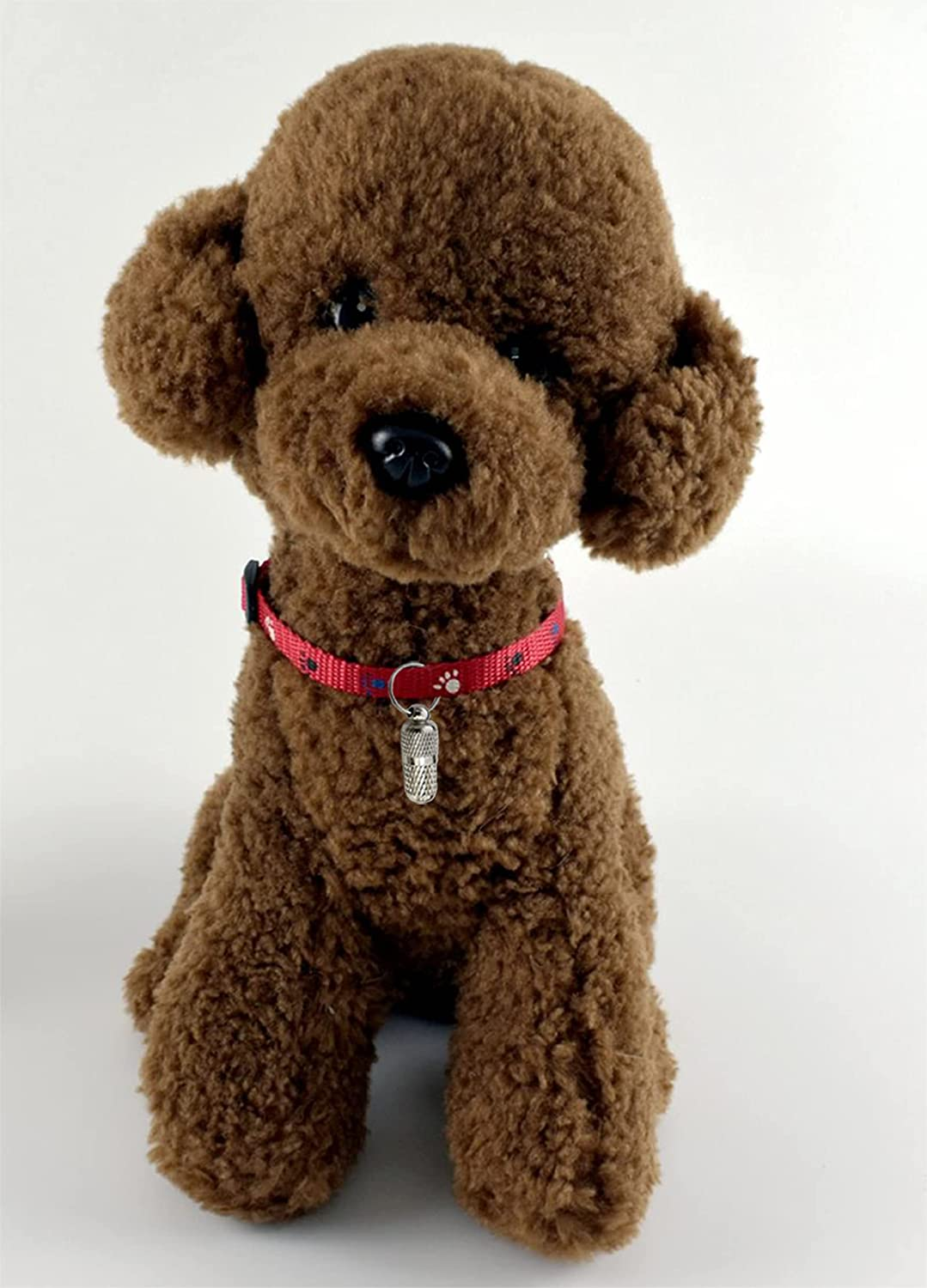 8 X Pet ID Tube Tags Barrel Tube Collars for Pet Metal ID Collar Tags for Dog Cat Address Name Label Tube Prevent Pet Lost (Tags for Dog, Silver) image number 2