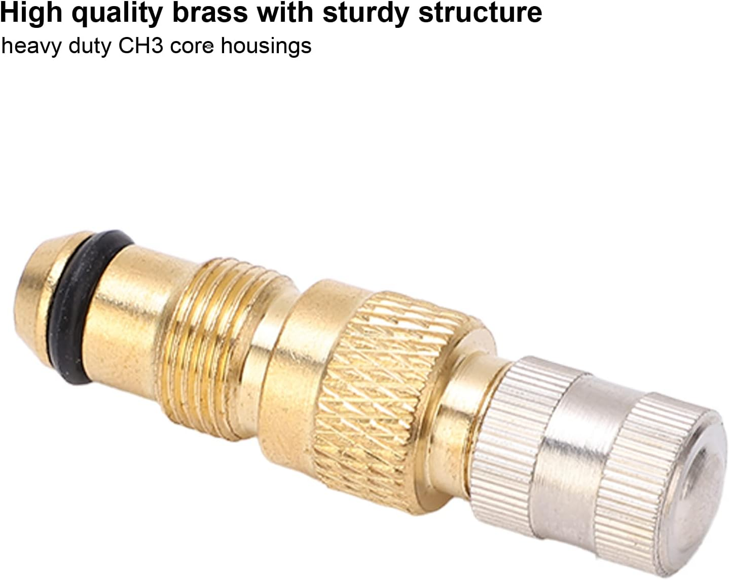 Tractor Air Liquid Valve, Brass Tire Valve Stems TR218A TR618A CH3 Core Housings Replacement (Pack of 10) image number 2