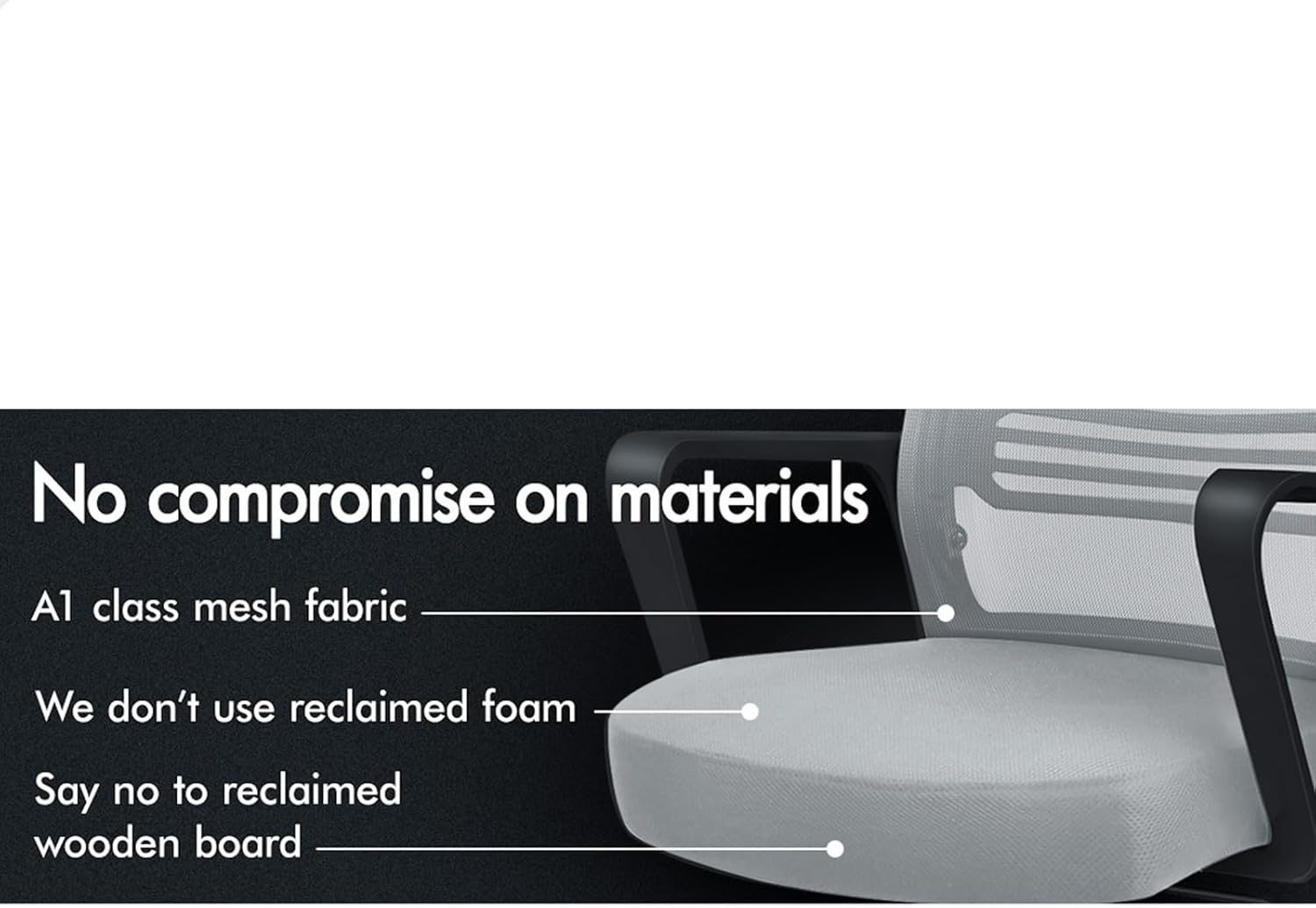 ALFORDSON Mesh Office Chair with Sgs-Approved Gas-Lift, Mid Back Executive Computer Desk Chair, Fabric Seat Gaming Racing Chair, Max 180Kg Loading(Fina Black Grey)