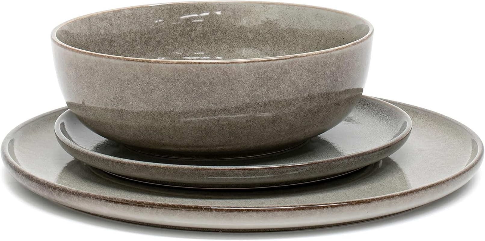 Salt&Pepper Relic Dinner Set, 12 Piece, Moss - Mist image number 4