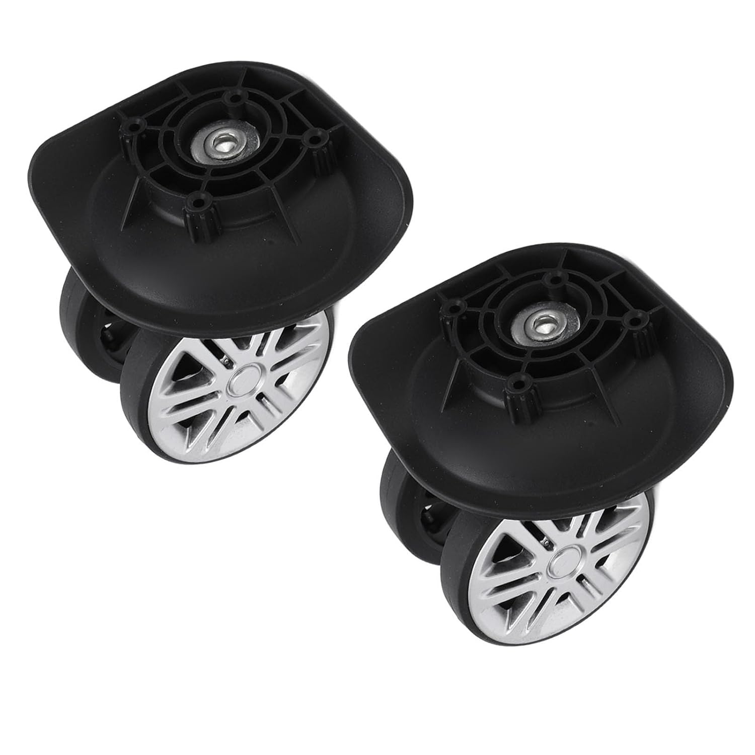 Pergar Suitcase Caster, Luggage Wheels Replacement, 1 Pair Luggage Swivel Wheels, Suitcase Swivel Casters, Luggage Travel Suitcase Wheels Repalcement Mute Double Row Wheels image number 2