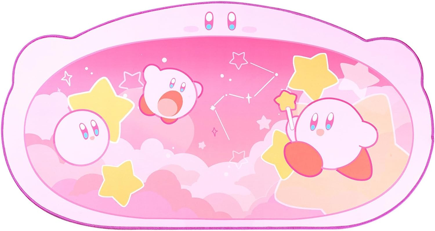 YOCORE Kirby Mouse Pad Large Cute Gaming Mouse Pad,Non-Slip Base Long Office Desk Mat,Durable Large Extended Keyboard Mouse Pad with Stitched Edges for Girl Gaming-Xzay
