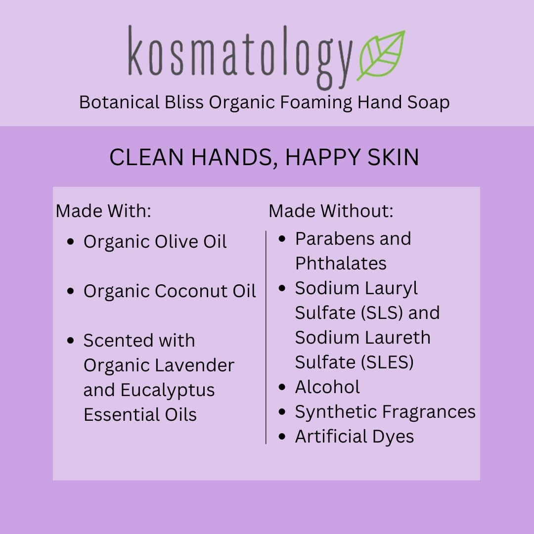 Kosmatology - Botanical Bliss Foaming Hand Soap Lavender Eucalyptus - 8.5 Oz. image number 4