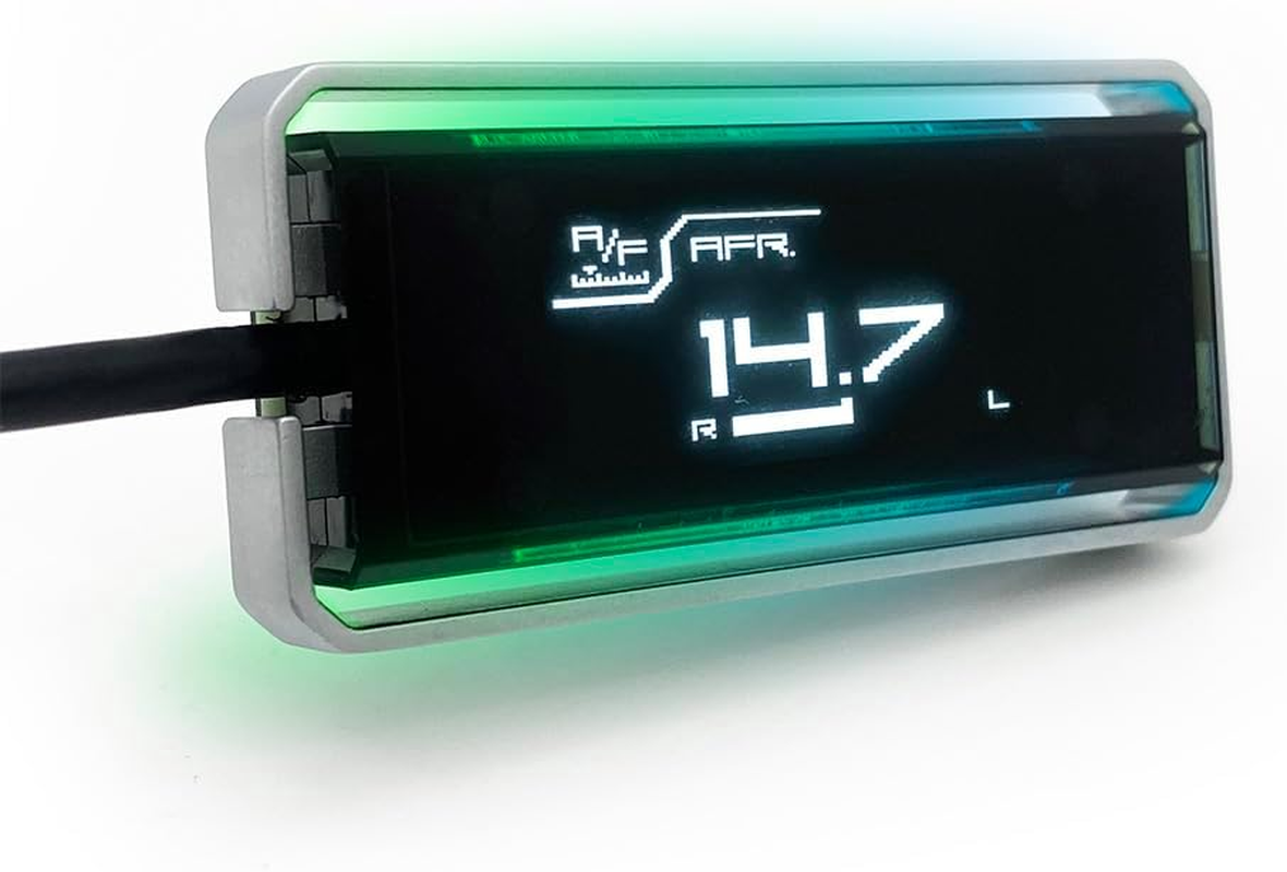 Shadow OBD2 Digital Gauge Display D-Meter 2 - Compact & Futuristic, Vibrant RGB & ARGB Ambient Rainbow Backlight, Multi-Functional Meter for 12V & 48V Newer Cars