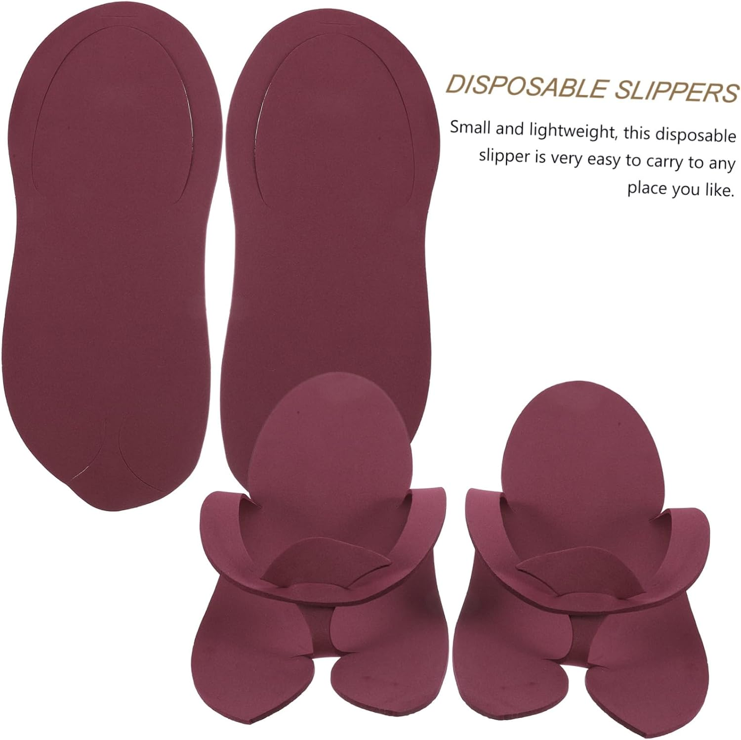 Beaupretty 12Pairs Eva Disposable Slippers for Women Orthopaedic Flip-Flops Manicure Slippers image number 2