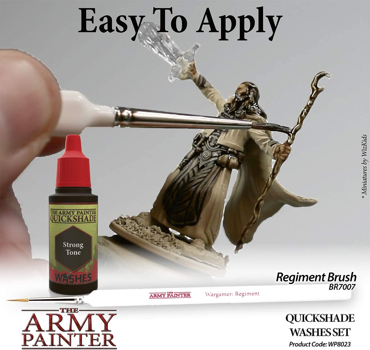 The Army Painter Warpaints Quickshade Wash Set - Miniature Painting Kit of 11 Dropper Bottles with Fluid Acrylic Paint Color Washes image number 3