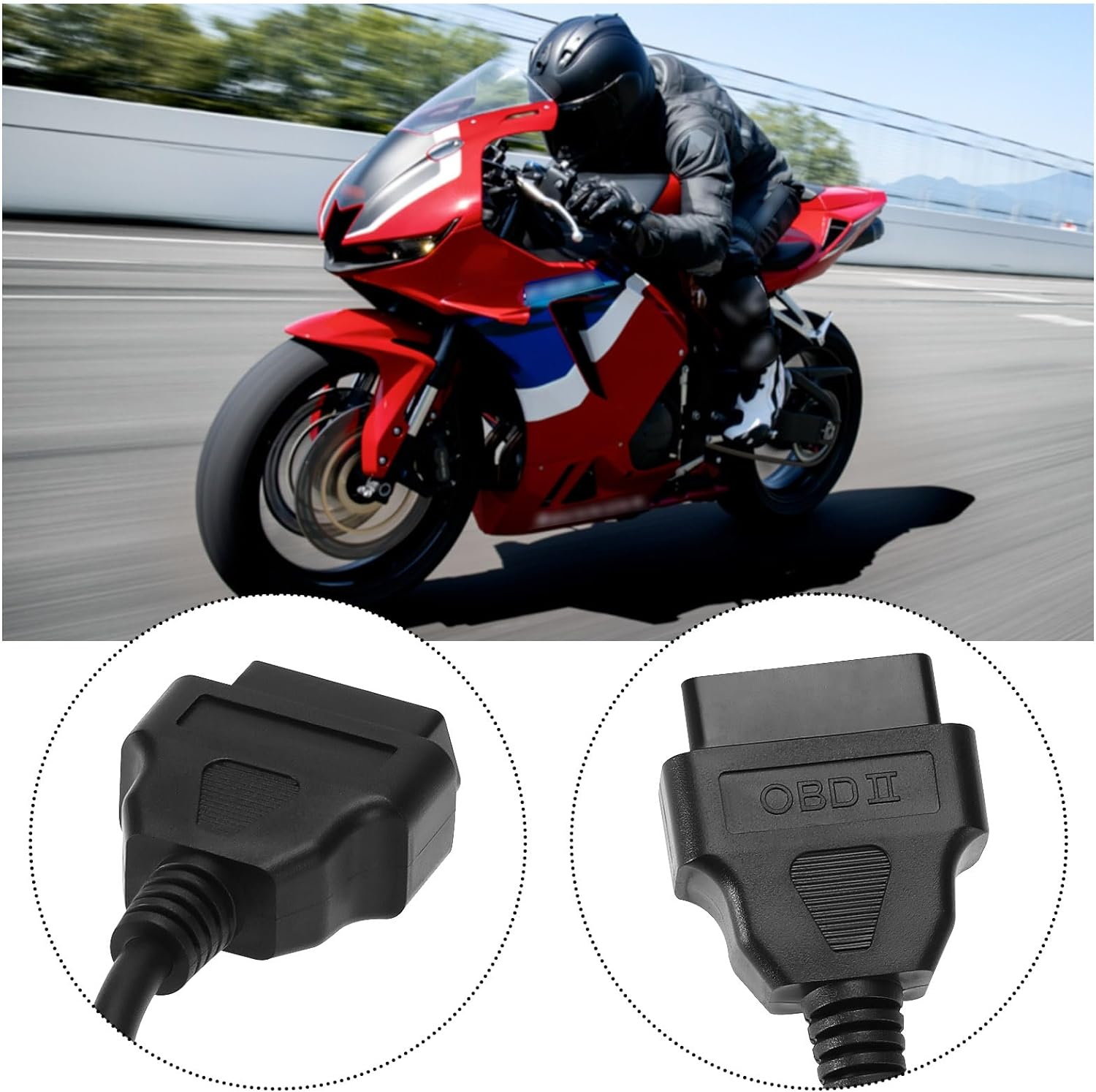 Ecsing Motorcycle Diagnostic Cable Motorbike Adapter Cable Motorcycle OBD2 Adapter Cable 4 Pin Diagnostic Connector Cable Compatible with Honda Motorbikes image number 4