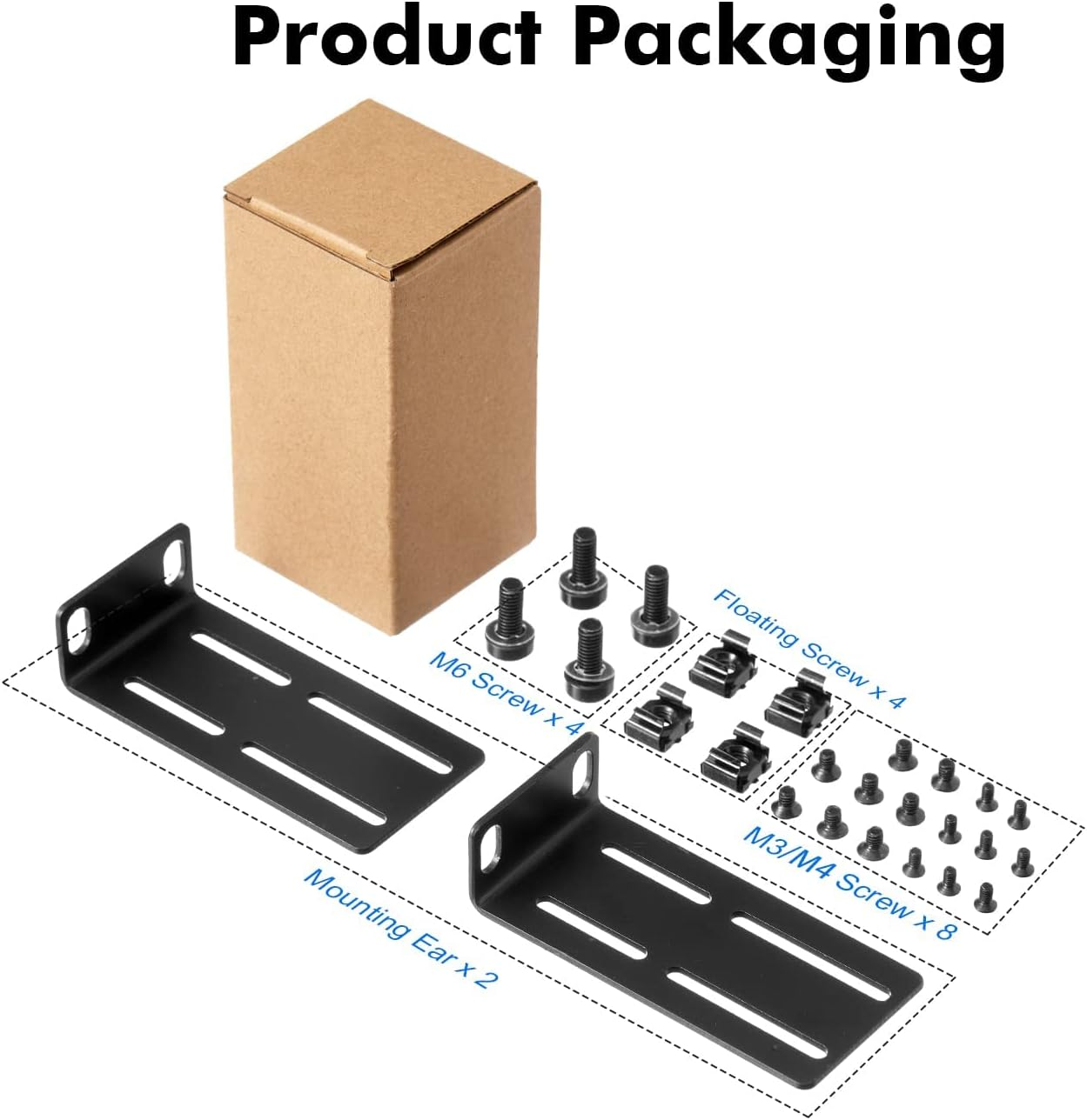 Adjustable Rack Mount Kit for 19 Inch Switch, Rack Ears Compatible for HP/HPE Products image number 3