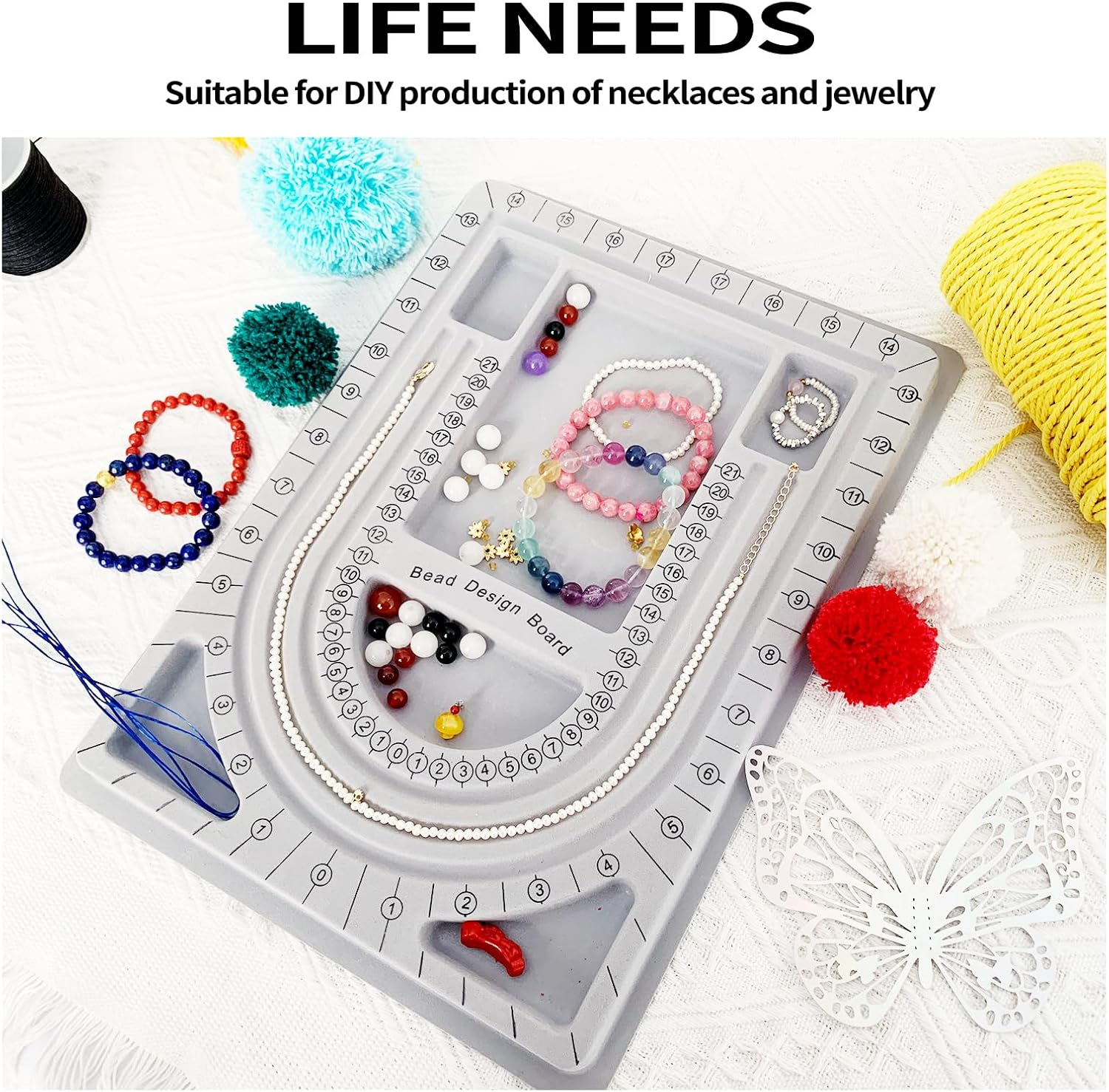 Bead Plate, Measuring Plate, Jewelry Design Tray, Suitable for Necklace, Jewelry Production, Measurement, DIY Production image number 4