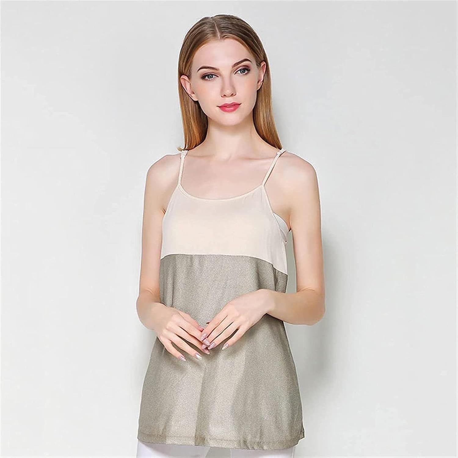 Maternity Wear, Shielding Radiation Suit anti Electromagnetic Household Appliances Pregnancy Protection Apron Clothes(Beige,Xxlarge) image number 2