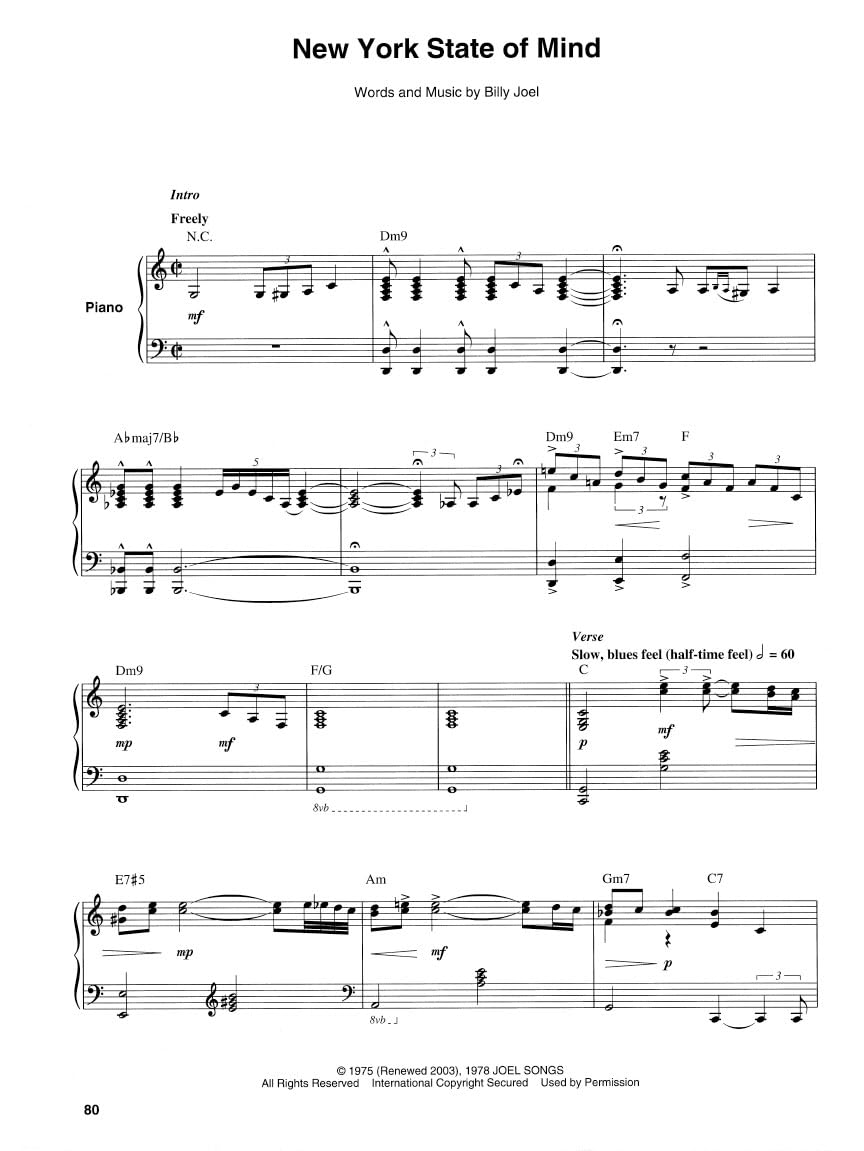 The Billy Joel Keyboard Book: Note-For-Note Keyboard Transcriptions image number 6