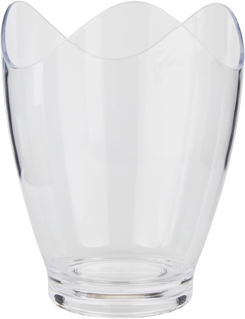 Barcraft Wine Cooler Bucket with Wavy Edge Design, for 1 Bottle, Plastic, Transparent, 3 Litre image number 2
