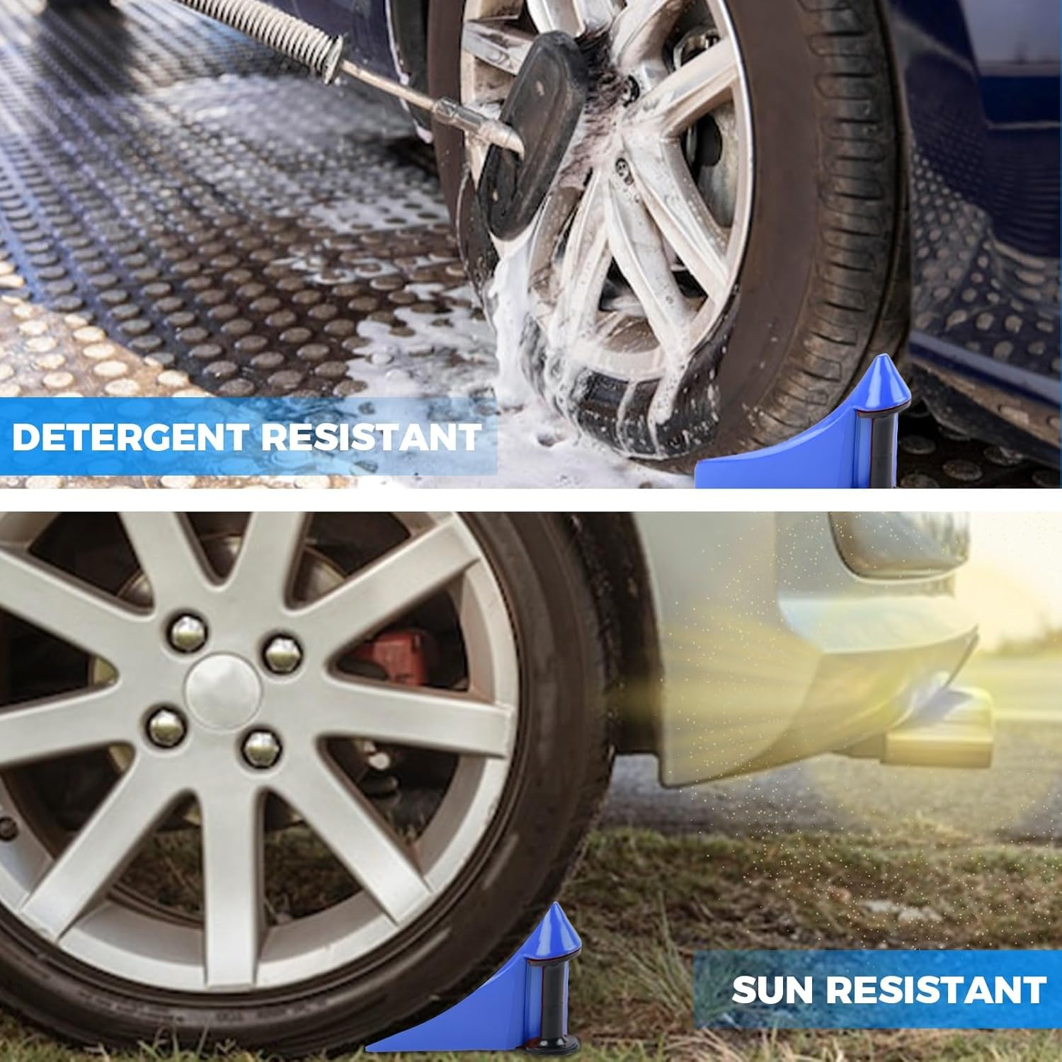 4 Pcs Car Hose Guide,Tire Hose Roller for Car Washing,Blue Plastic Car Detailing Tool to Prevent Sticking,Pressure Washing Tube Guide for Tire Cleaning,Detailing Supplies Essentials image number 3