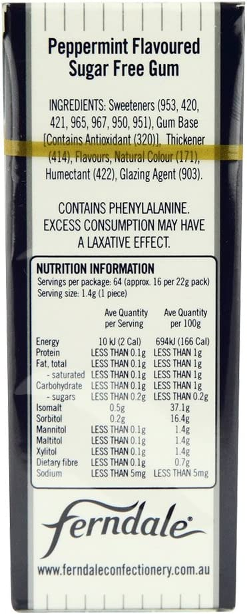 Jila Peppermint Sugar Free Gum, 22 G image number 1