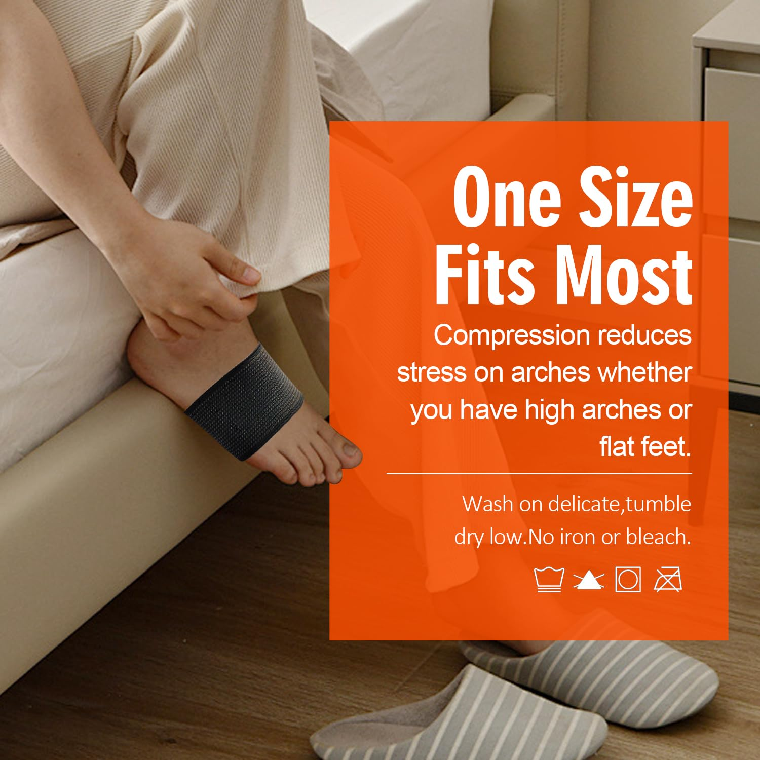 Copper Compression Copper Arch Support - 2 Plantar Fasciitis Braces/Sleeves. H HOME-MART Foot Care, Heel Spurs, Feet Pain Relief, Flat & Fallen Arches, High Arch image number 5