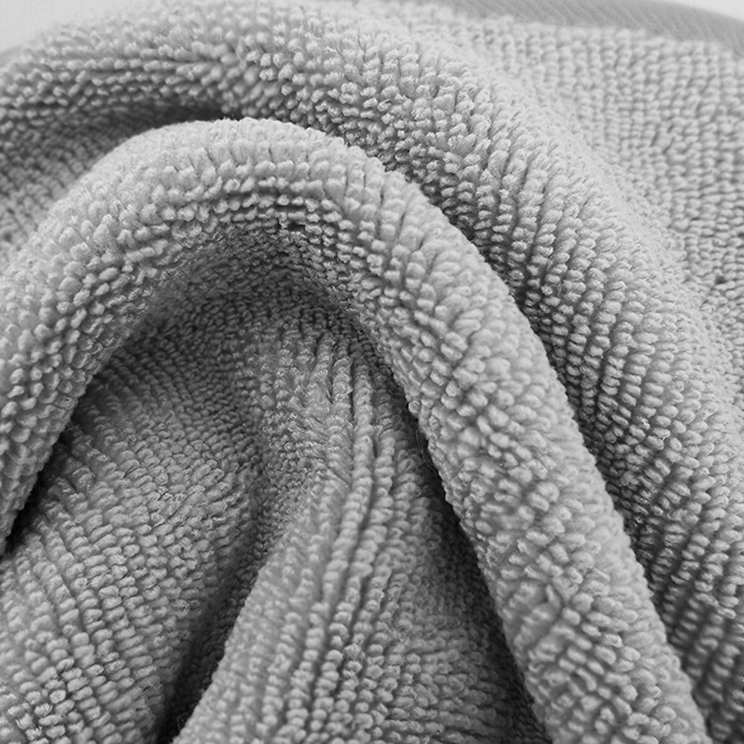 Polyte Premium Hypoallergenic Chemical Free Microfibre Makeup Remover and Facial Cleansing Cloth 6 Pack (20X20 Cm, Gray/White) image number 2