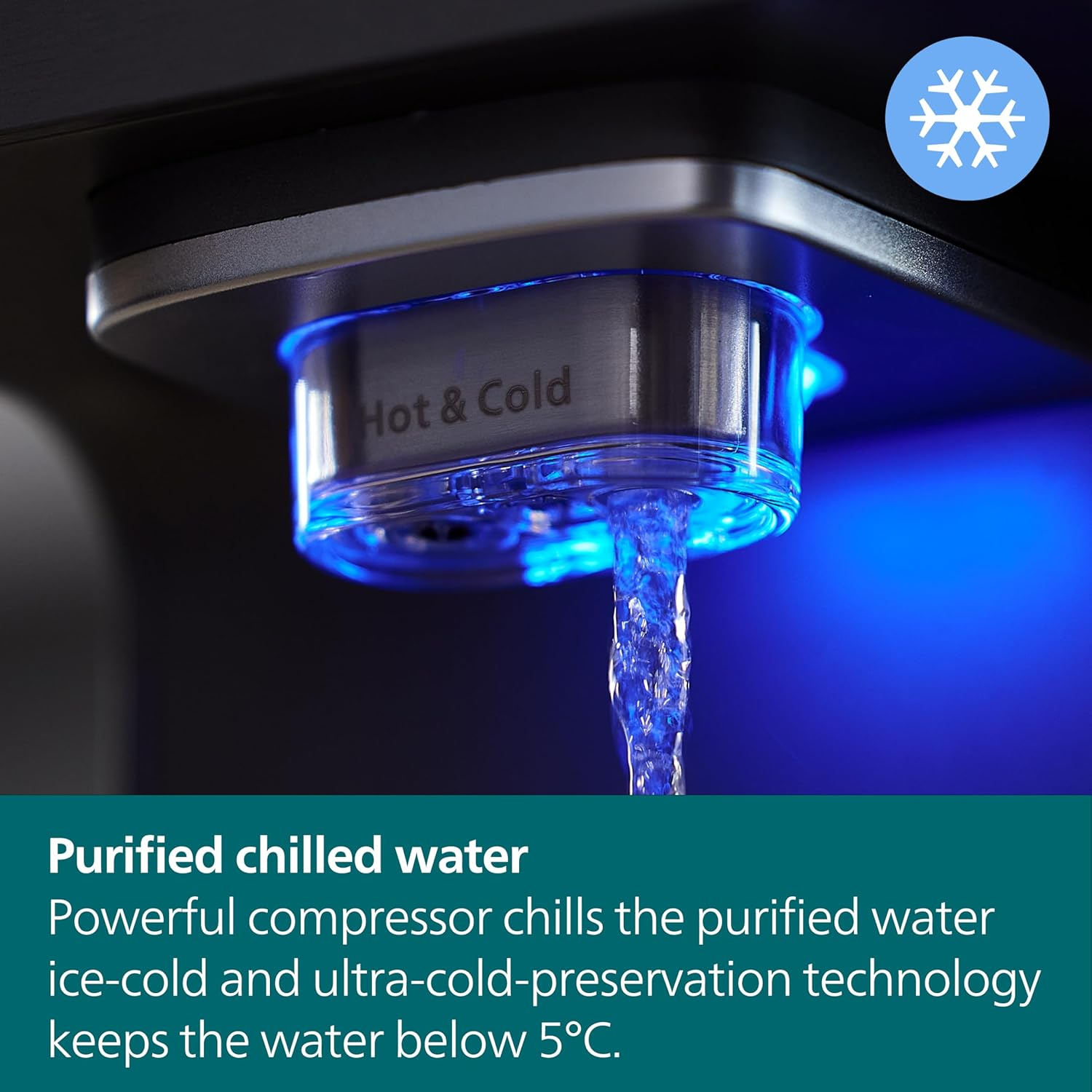 Philips Aquaporin Mineral Water Filter Station W/Ro Purification Instant Hot & Cold Water Dispenser Machine Alkaline Remineralisation UV-C LED 6L Tank Compatible with Reverse Osmosis Filter Cartridge image number 6