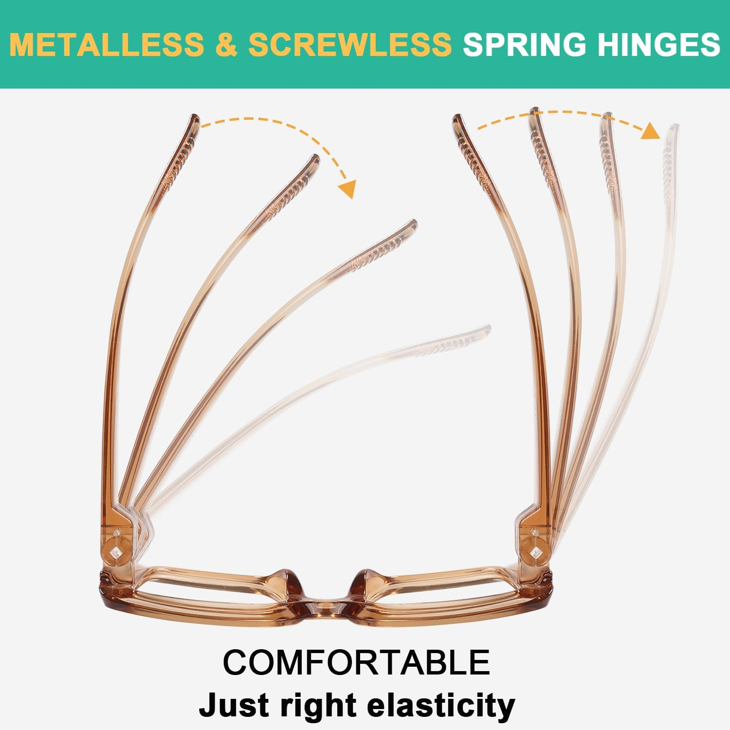 Eyekepper Women'S Reading Glasses Metalless Screwless Spring Hinges 6 Pack Woman Oversized Square Thickness Frame Reading Aid - Mixing +1.75