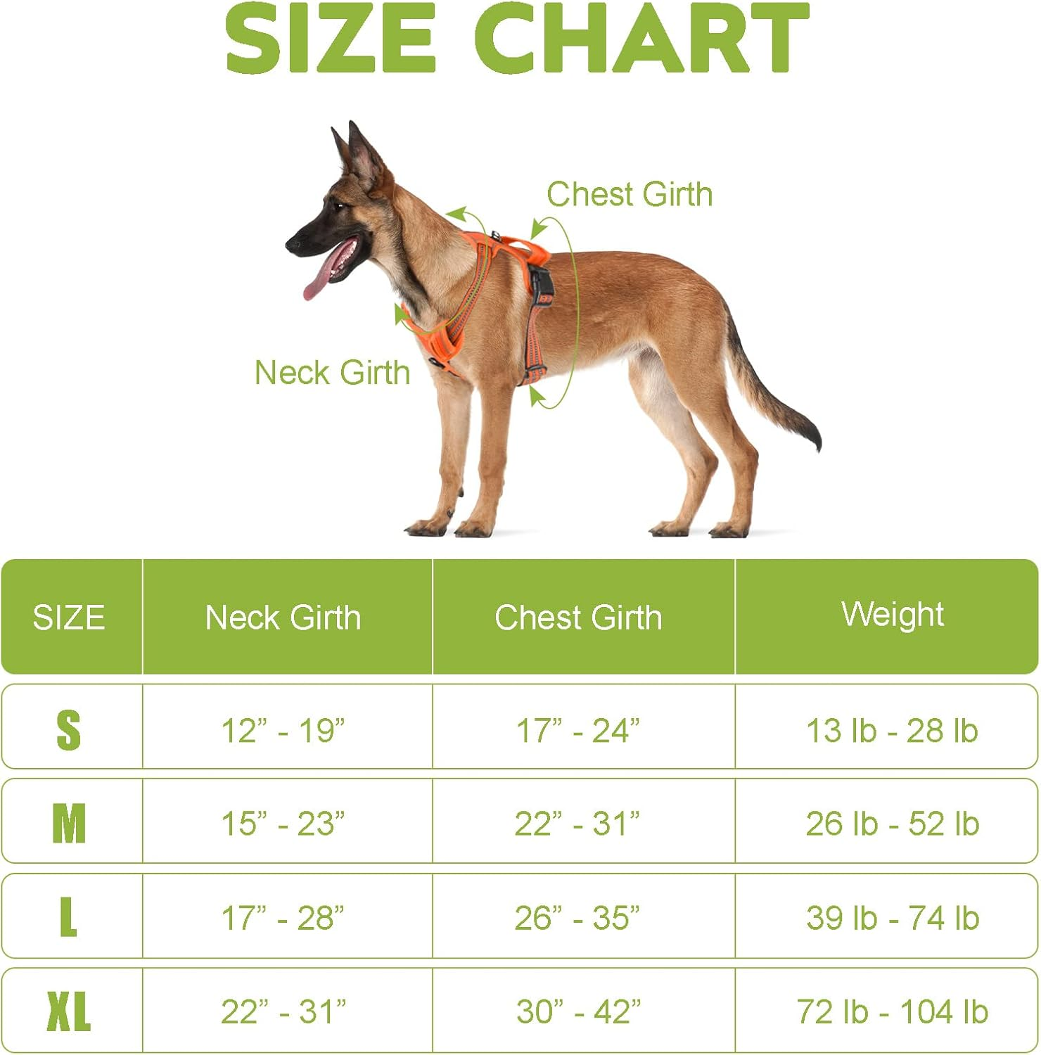 No Pull Dog Harness for Small Medium Large Dogs Adjustable Reflective Pet Vest with Front Clip Padded Harness for Dogs Easy Control Handle Best for Outdoor Training and Walking Orange S image number 5