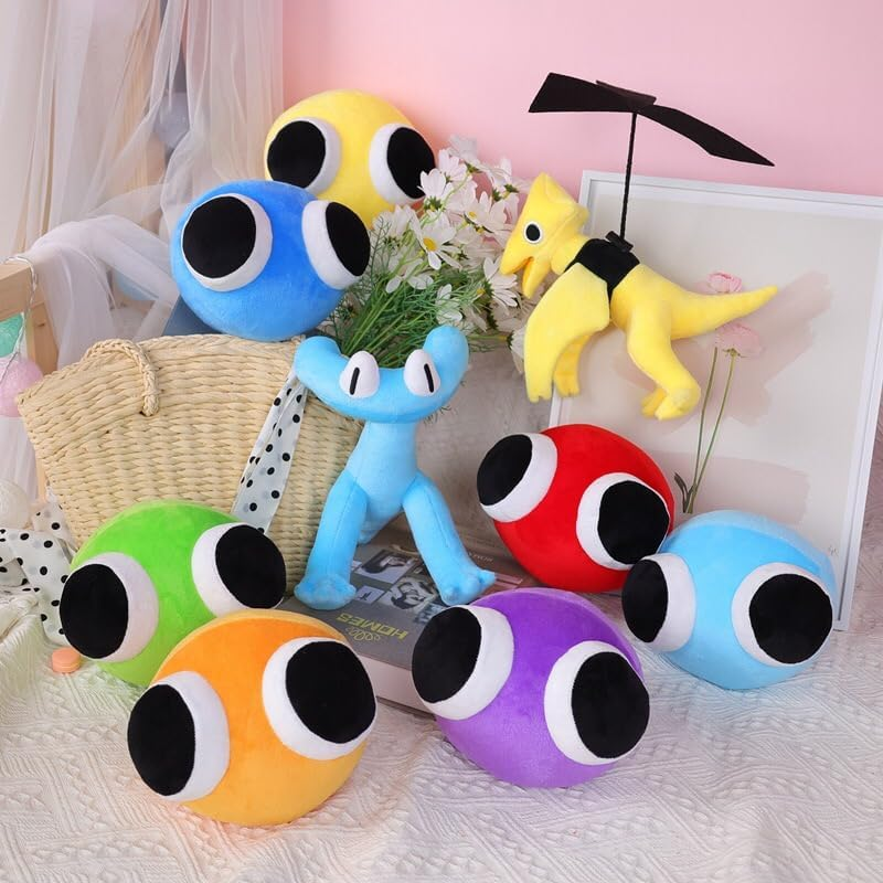 9Pcs Rainbow Friends Plush,Rainbow Friend Chapter 2 Plushies, Stuffed Animal the Game Horror Toys Halloween Christmas Birthday Party Gifts for Best Friends and Kids, C-9Pcs - C-9Pcs image number 6