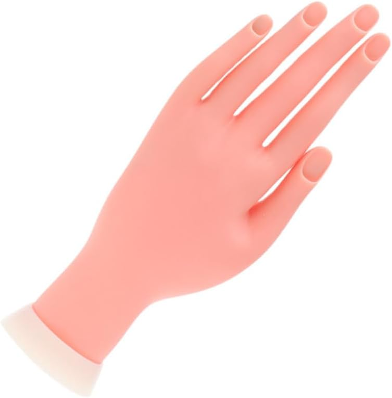 Ipetboom Nail Art Practice Hands Pvc Fake Hand Model Finger Movable Bendable Nail Tips Insertable Model Manicure Tools
