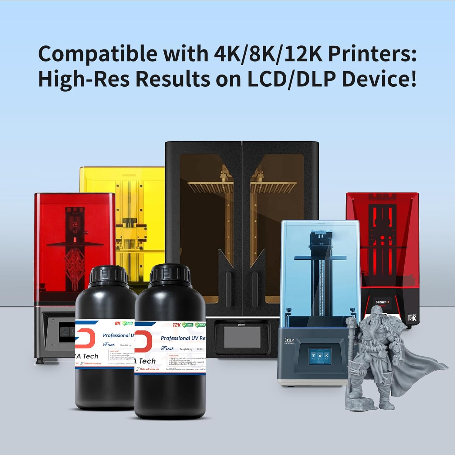 Siraya Tech Fast Abs-Like 3D Printer Resin, Tough Grey, Enhanced Durability for 3D Printing, High Impact Resistance, Smooth Finish, Ideal for 4K/8K/12K LCD DLP SLA 3D Printer - 1Kg - 8K Navy Grey 2000G image number 6