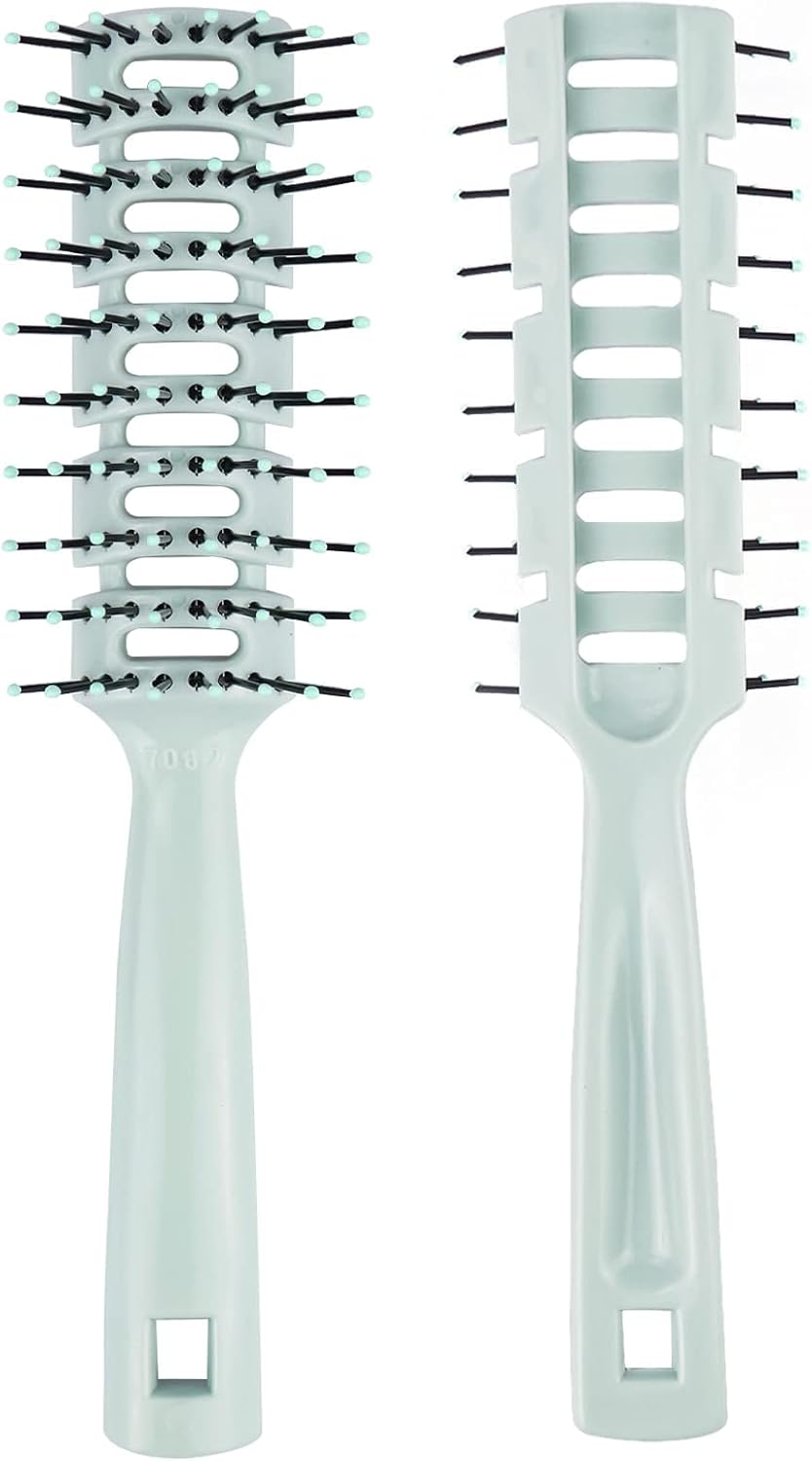 Bulk Hair Brushes for Homeless Individually Wrapped, Hair Brush Bulk, Fashion Green Hair Brush for Curly Hair Suitable for Homeless,Shelter,Air Bnb/Hotel (12 PCS)