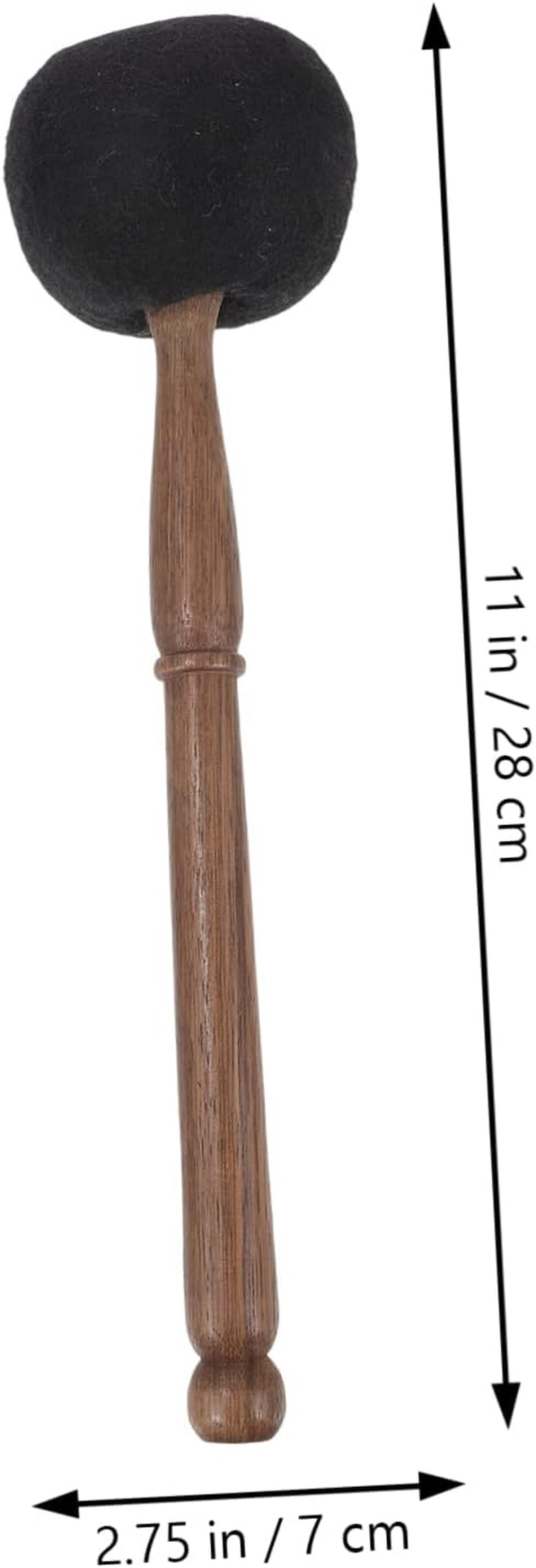 Tibetan Singing Bowl Mallet Wool Felt Head Wooden Stick Medium Size Black Meditation Sound Bowl Striker Accessory for Yoga Healing image number 4