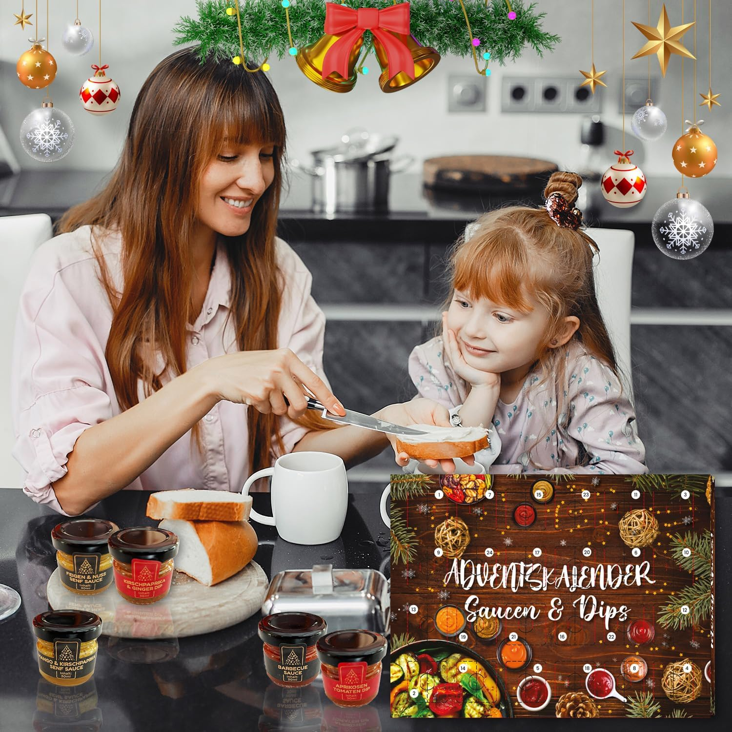 He-Ju Sauces & Dips Advent Calendar 2025, 24 Different Spicy to Hot Dips & Sauces in Christmas Calendar image number 5