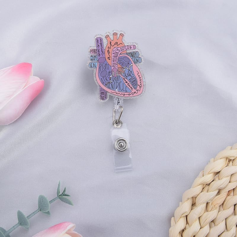 Nurse Badge Reel Holder Clip Id Badge Card Holder for Nurses Name Tags Badge Holders Reels Badge Holder Retractable Clip for Nurses Teachers Doctors Cardiac Name Badge Holder image number 1