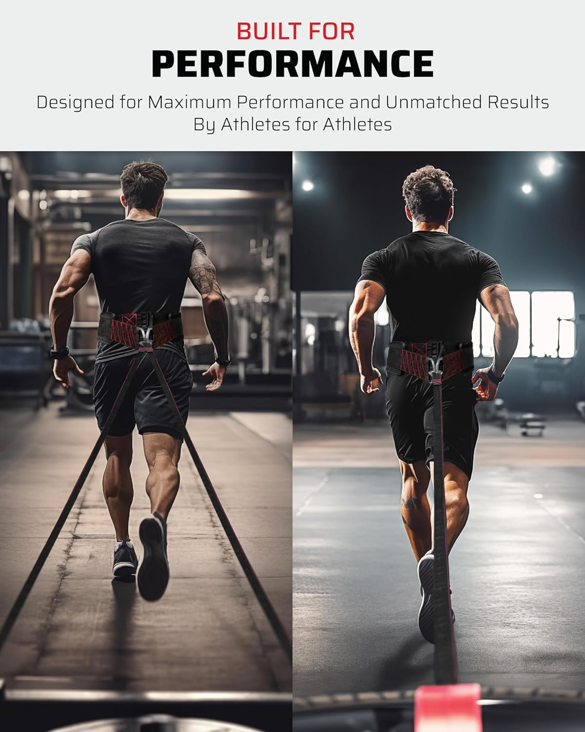 THEFITGUY Belt for Pulling, Strength Training, Adjustable Closure, 2 Straps & 4 Hooks Included image number 5