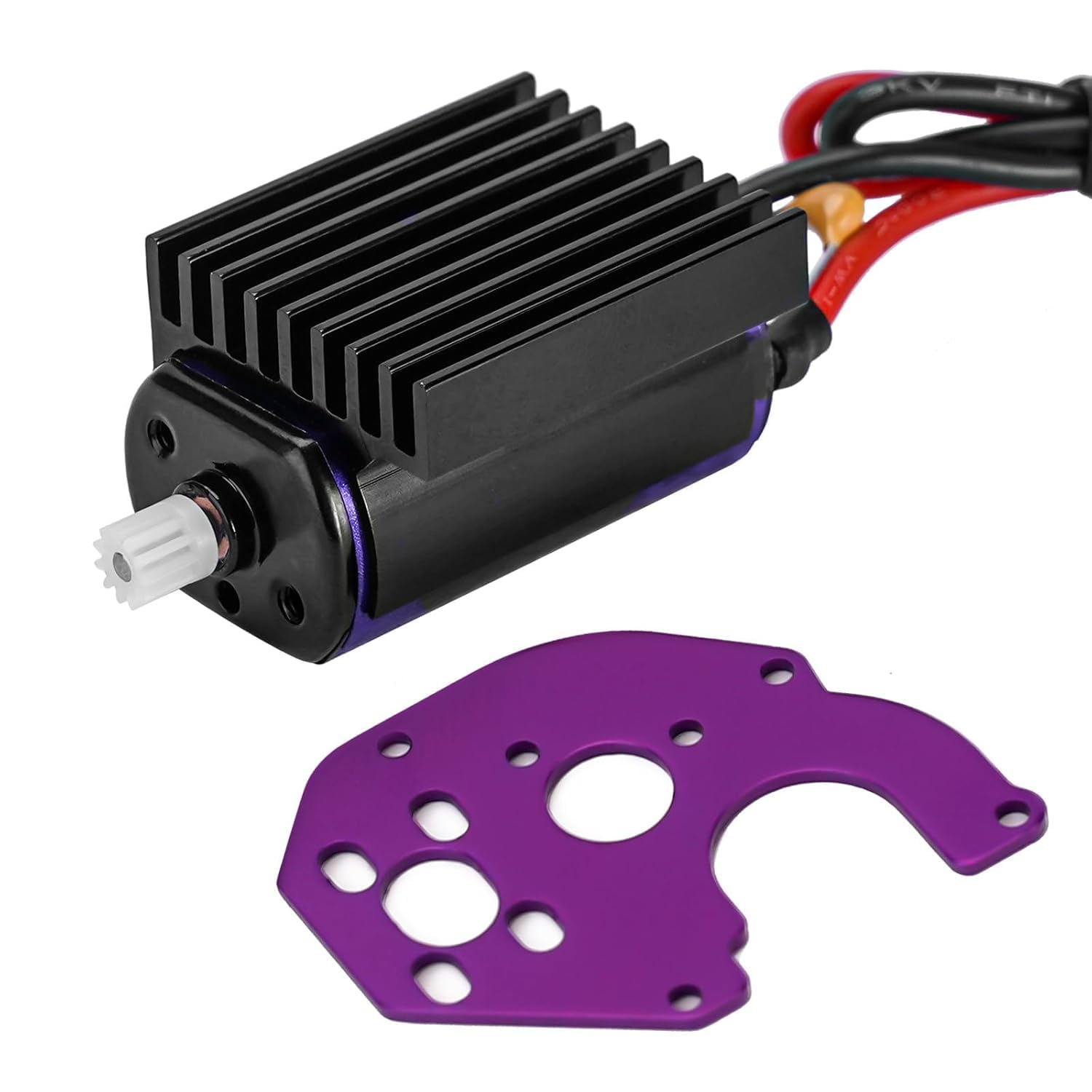 INJORA 050 Pro Brushed Motor 50T with Metal Motor Mount and 4G Aluminum Heat Sink for SCX24 AX24 1/24 RC Crawler Upgrade image number 5