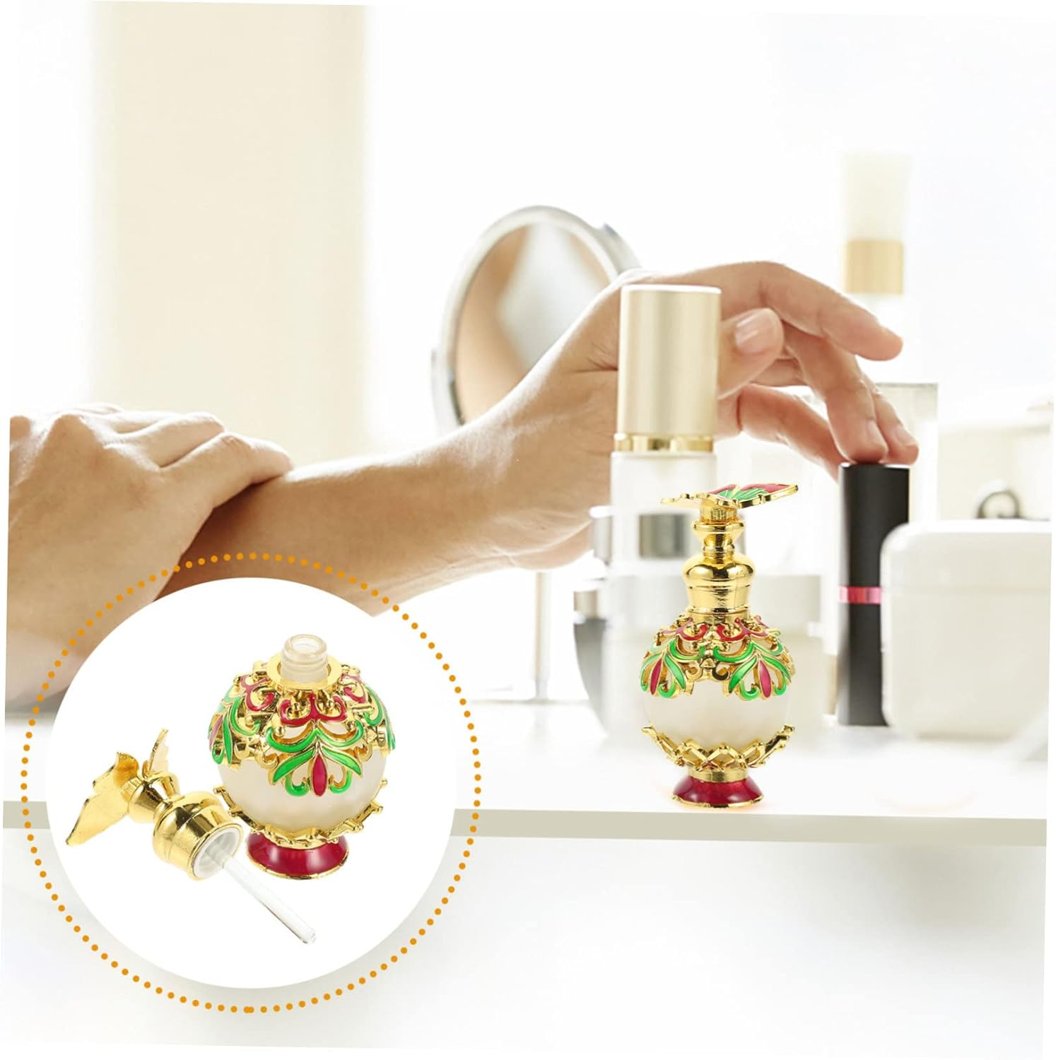 FOMIYES Perfume Sample Bottle Empty Flavor Bottles for Essential Oil Cosmetic Liquid Storage for Travel Decorative Handicraft Random Color image number 3