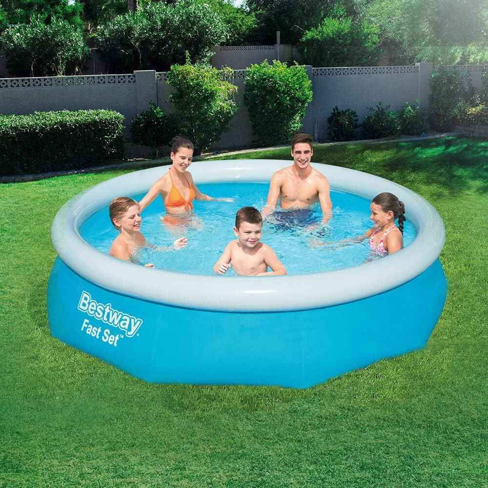 Bestway Swimming Pool 3800L Capacity 305X76Cm Blue above Ground Pools, Bathtub Splish Splash Outdoor with Soft Floor, Fast Set Family Garden Backyard Play image number 2