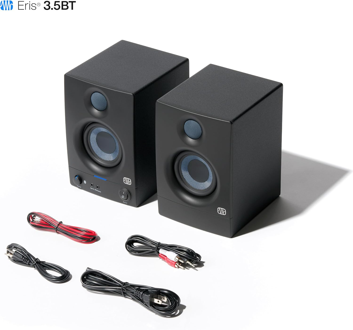Presonus Eris 3.5BT Bluetooth Studio Monitors, Pair &mdash; Powered, Active Monitor Speakers for Desktop, Turntable, Record Player, Bookshelf, DJ Speakers image number 6