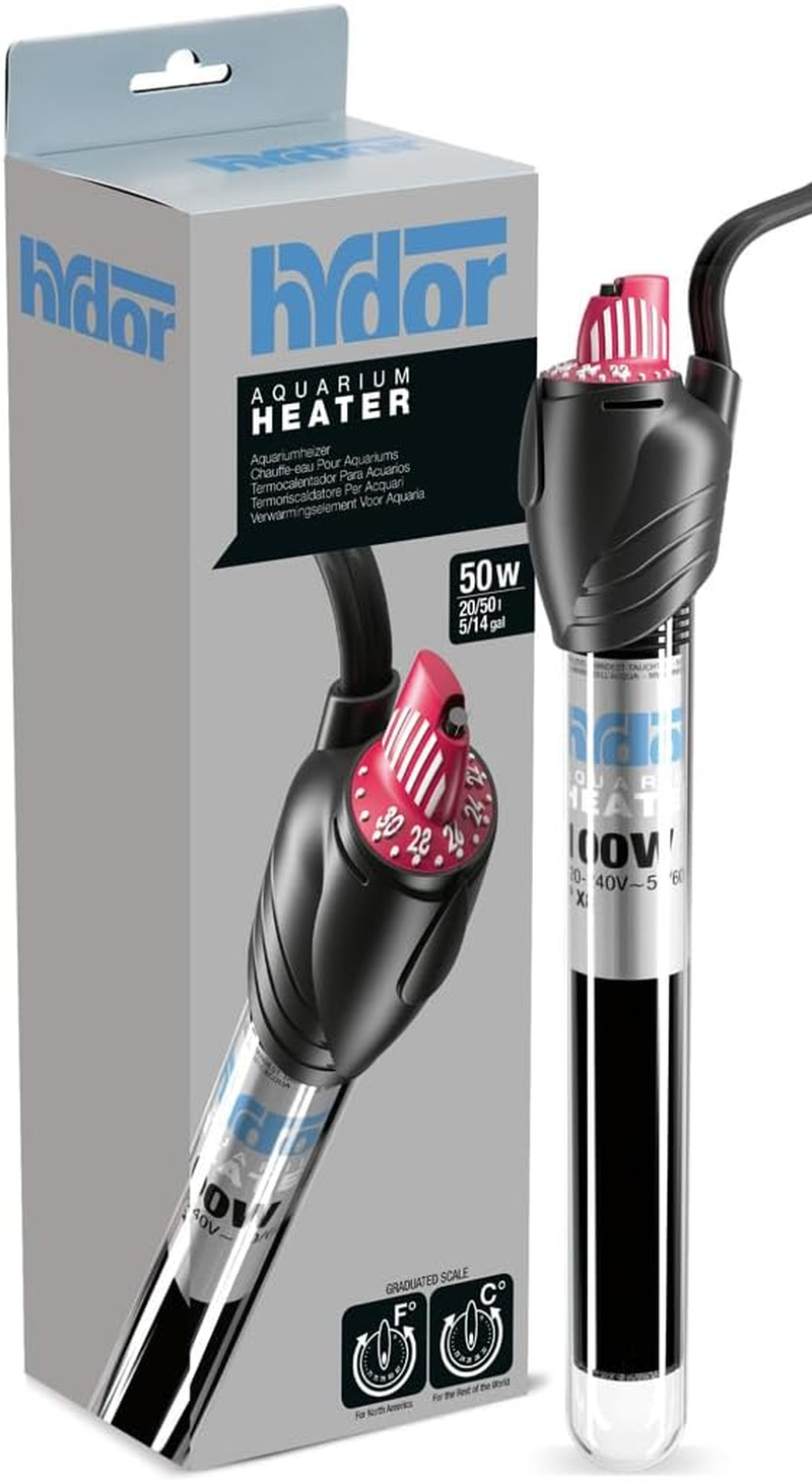 Hydor 50W Theo Aquarium Heater, 17 Cm Size