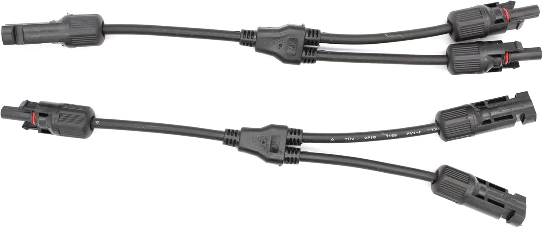 DIGISUO T Type/Y Type Branch Parallel Connector 30A 1000V TUV Solar Panel PV DIY Cable (Y Type 1 Pair M/FF and F/MM) image number 1