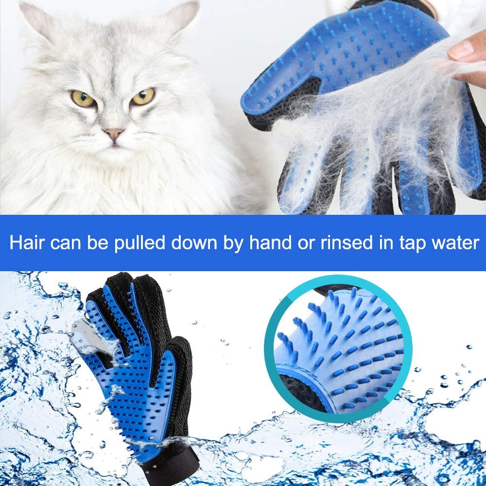 Petverse Represents AUBBC Pet Grooming Glove 2 PCS, Upgraded Soft Pet Hair Remover Gentle Deshedding Brush Glove Deshedding Tool for Cats Dogs -Efficient Pet Hair Remover Mitt image number 3