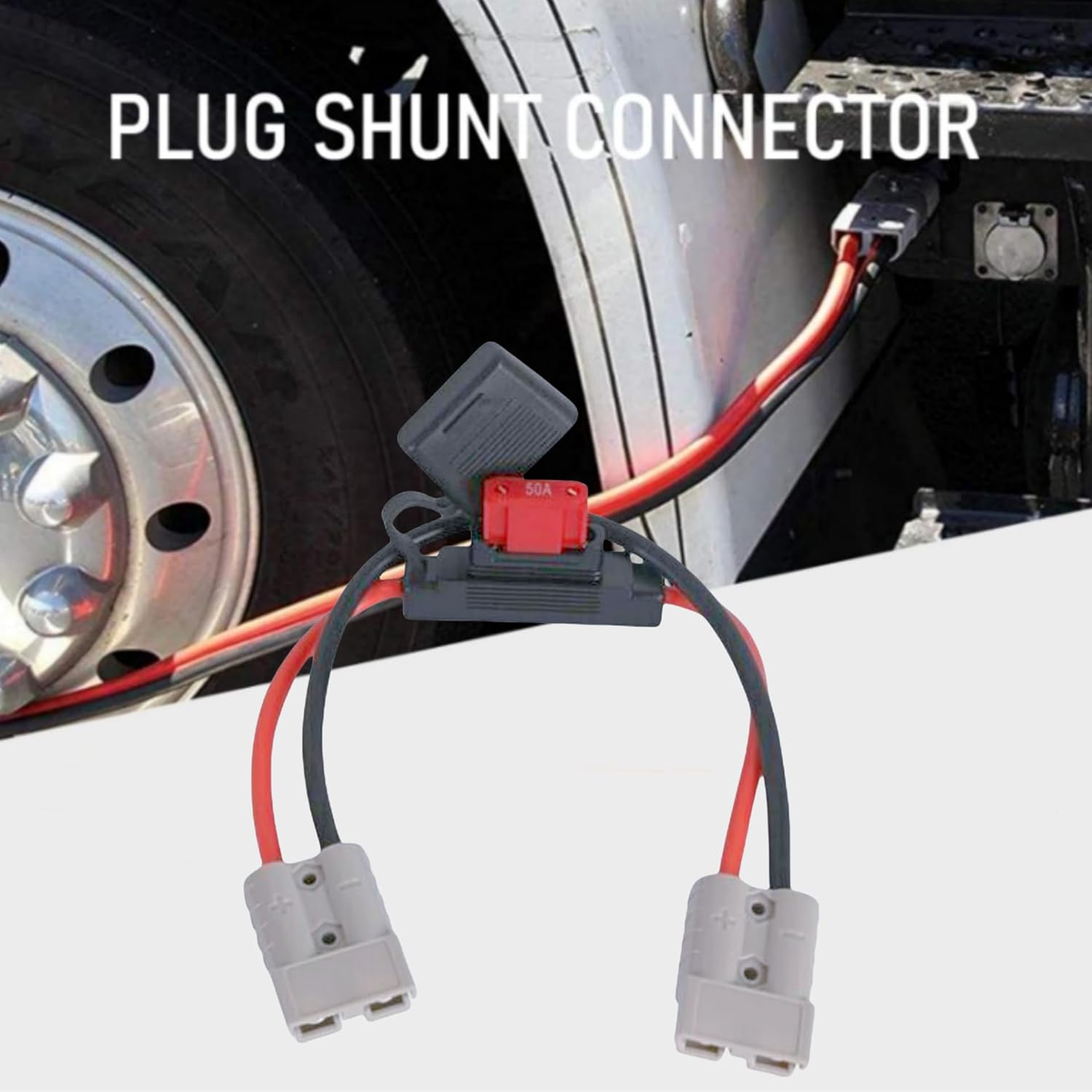 10AGW Anderson Style to Anderson Plug Power Lead 50AMP Maxi Fuse 30CM Cable,50A Fused image number 2