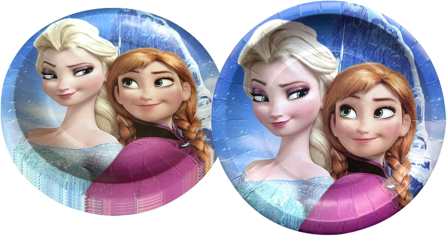 Frozen Birthday Party Supplies, Include 20 Plates and 20 Napkins, Frozen Birthday Party Decorations image number 1