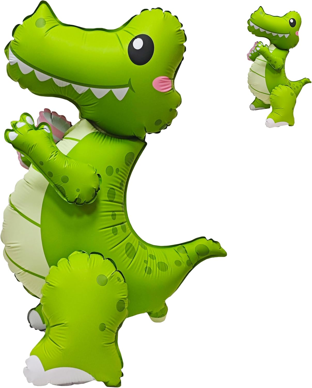 4D Matte Dinosaur Animal Balloons Cute Hat Inflatable Pink Dinosaur Foil Balloons for Dinosaur Themed Birthday Party Baby Shower Decoration Kids Jungle Theme Birthday Party Supplies Decor