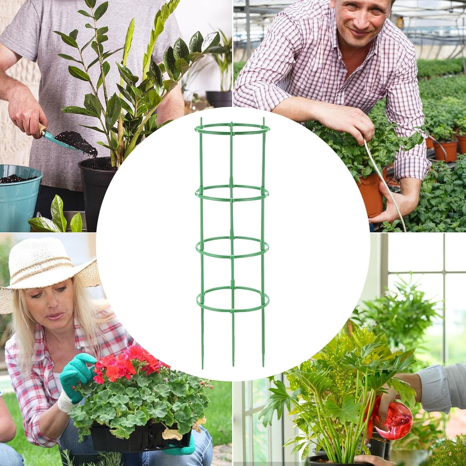 Garden Trellis for Tomatoes - Ergonomic Support Trellis for Tomato | Portable Gardening Supplies, User-Friendly Plant Cages for Climbing Plants, Peppers image number 1