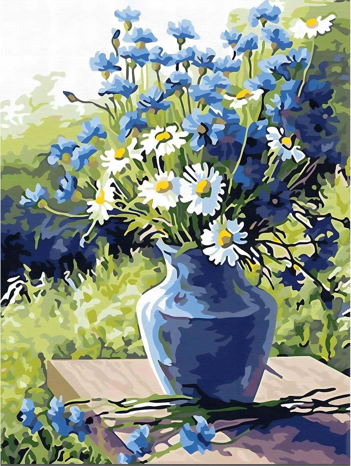 Paint by Number for Adults. Flowers Paint by Numbers for Adults Beginner Drawing Paintwork with 3 Paintbrushes Paint Canvas Oil Painting 16&rdquo; X 20&rdquo; image number 5