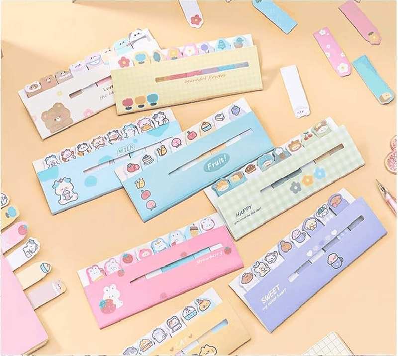 24Pack Sticky Notes, Mini Self-Stick Index Tabs, Colorful Animal Group Marker Tabs for Home Office Students, 8 Styles 120 Sheets/Pack (2880 Sheets Total), Office Supplies & Gifts