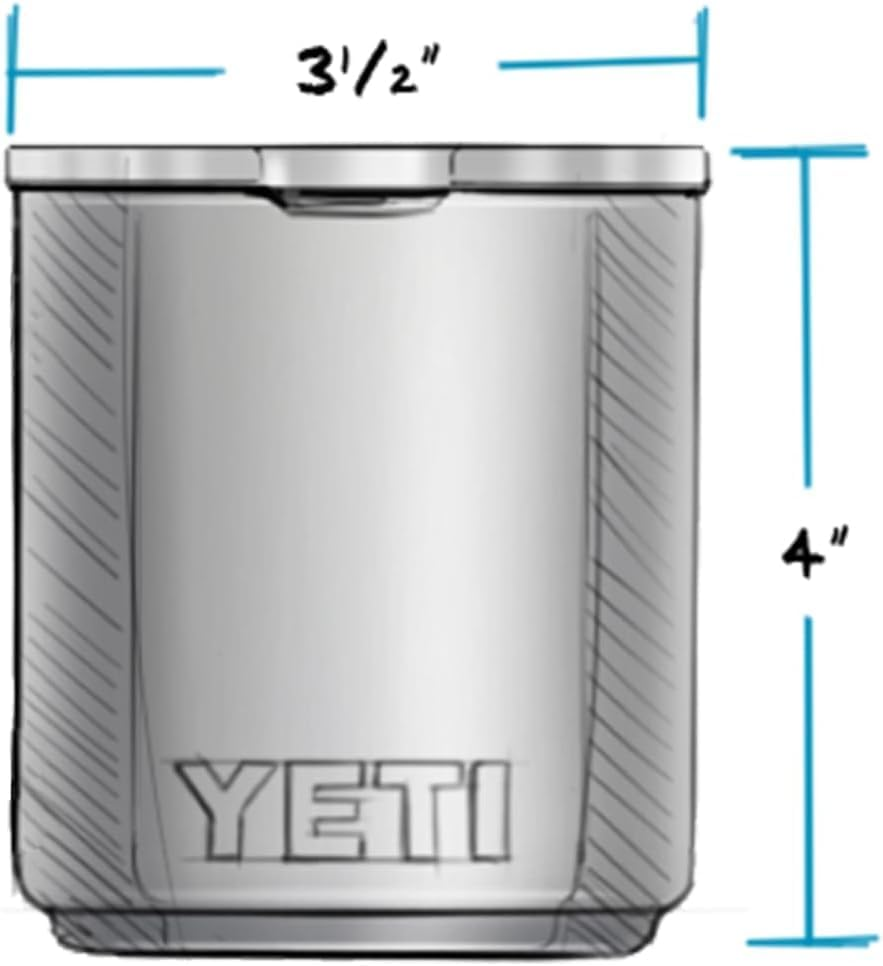 YETI Rambler 10 Oz Stackable Lowball 2.0, Vacuum Insulated, Stainless Steel with Magslider Lid, Navy image number 5