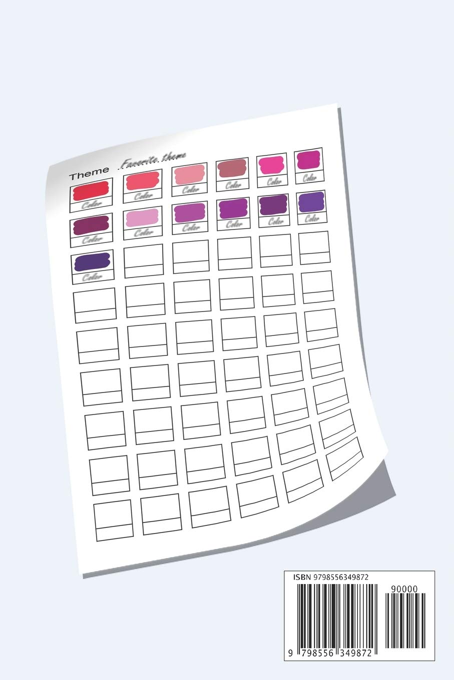 Color Charts Book for Artists: Perfect Organizer Book for Designers, Artists, Art School Students and Graphic Designers... with More than 2000 Swatch Boxes for Your Colored Pens, Pencils and Markers.